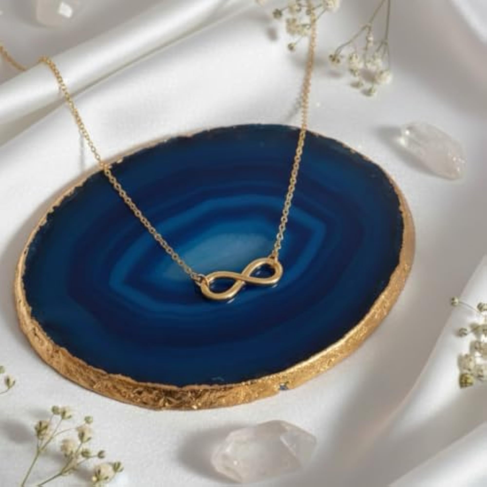 Women's Infinity Necklace, Elegant Plated Design